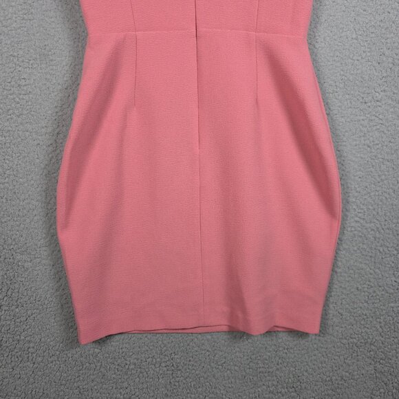 Susana Monaco Mini Dress Small Pink Ponte Pebble Weave Wire Babydoll Barbie NWT - Picture 6 of 14